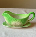 Vintage Cabbageware Gravy Boat with Matching Stand