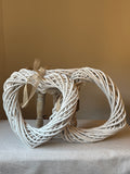 White Wicker Heart Decoration