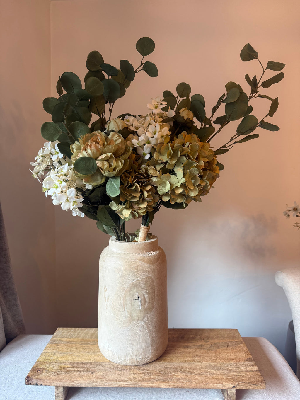 Natural Mango Wood Decorative Vase