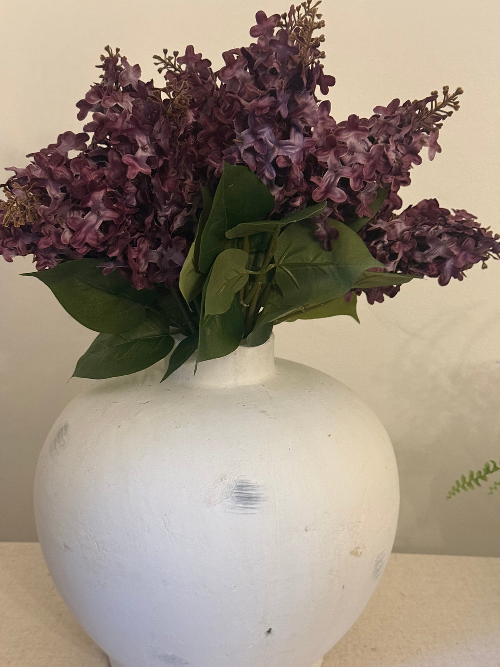 Realistic Faux Lilac Stem – Soft Mauve