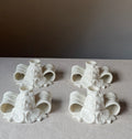 Vintage White Ceramic Cherub Napkin Rings – Set of Four