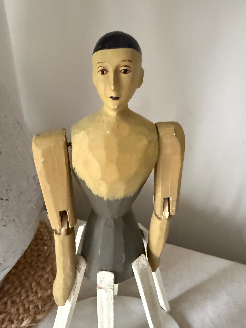 French Sourced Santos Style wooden Figure | Collectors | Cabinet