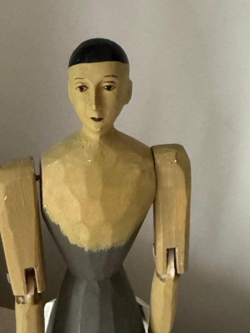 French Sourced Santos Style wooden Figure | Collectors | Cabinet