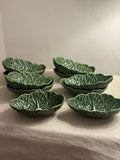 Set of 10 Portuguese Majolica Cabbage Leaf Bowls – Secla Portugal F882