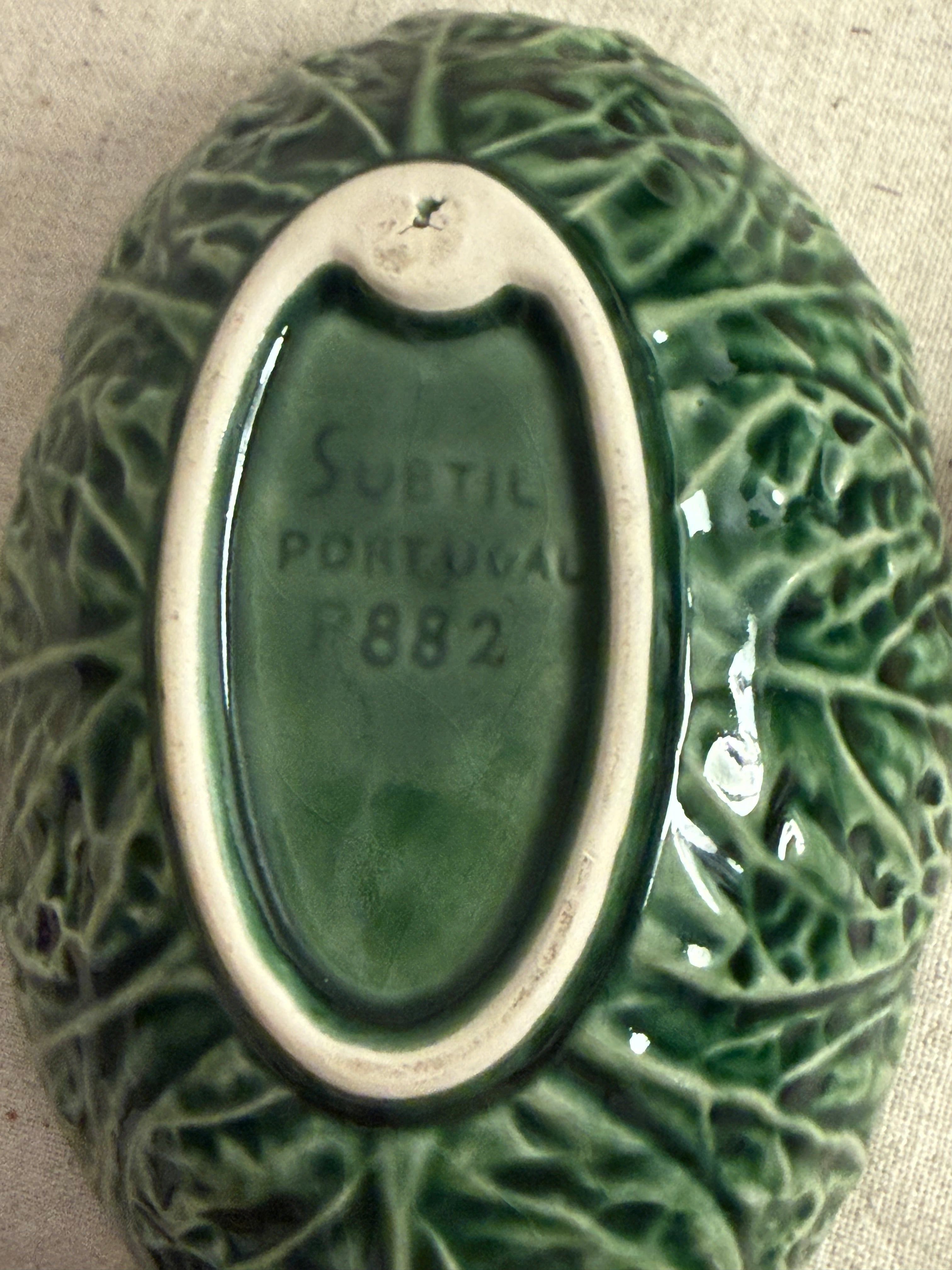 Set of 10 Portuguese Majolica Cabbage Leaf Bowls – Secla Portugal F882
