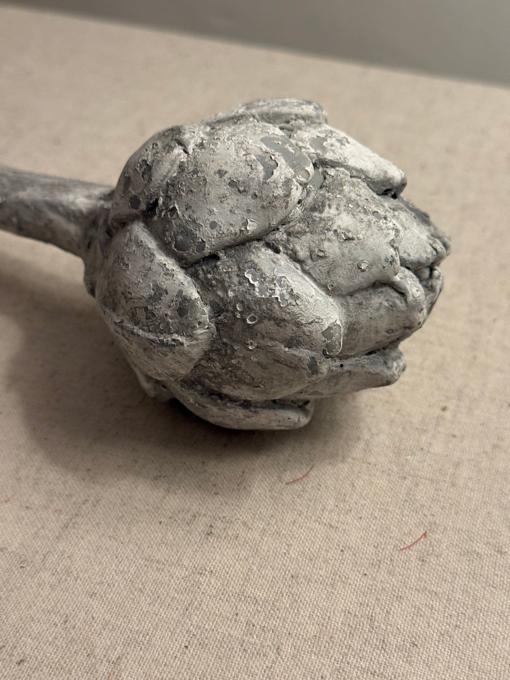 Large Decorative Distressed Artichoke Stem