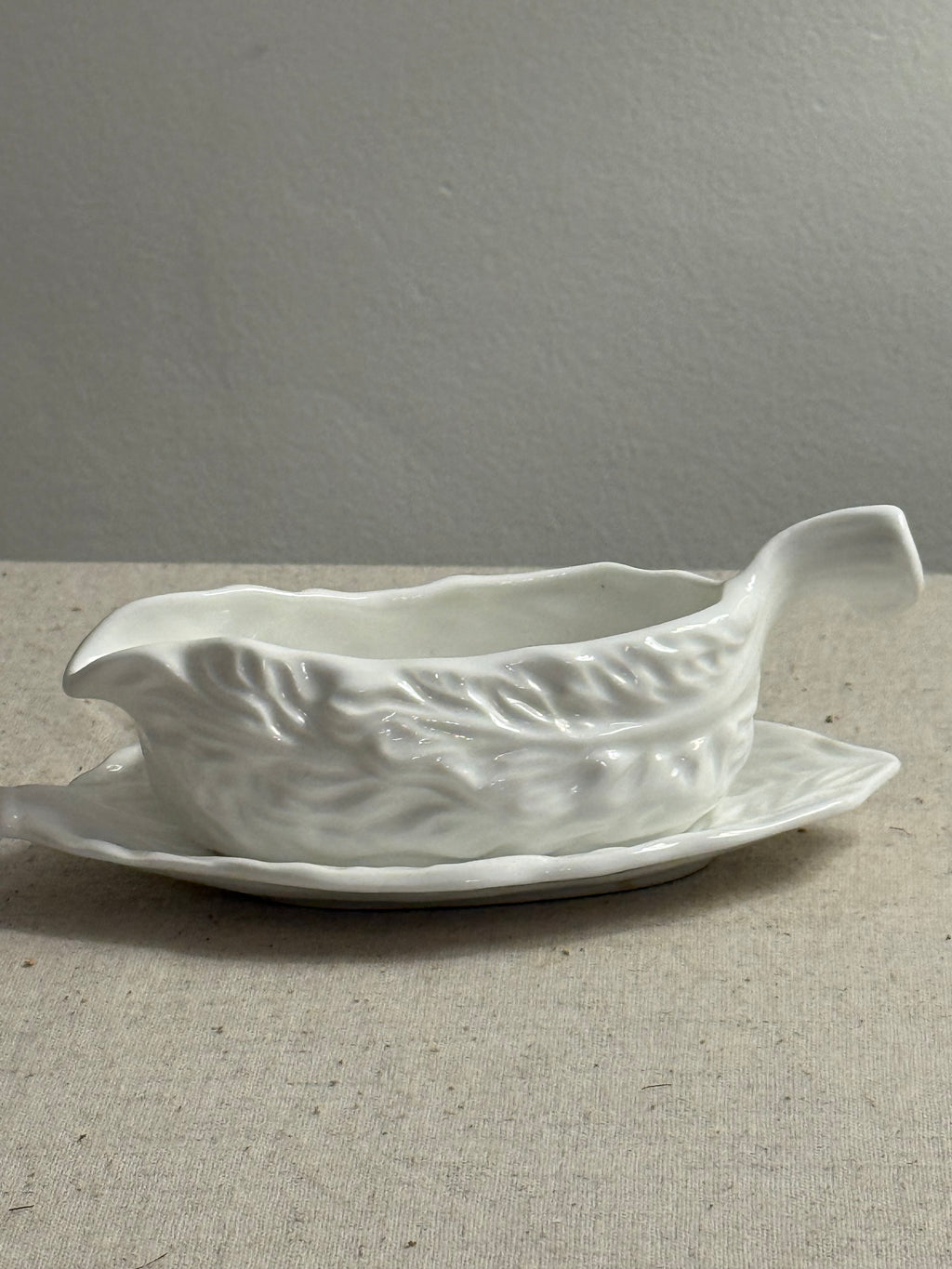 Vintage ICTC Fine Bone China Single-Serve Gravy Boat & Stand