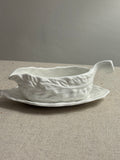 Vintage ICTC Fine Bone China Single-Serve Gravy Boat & Stand