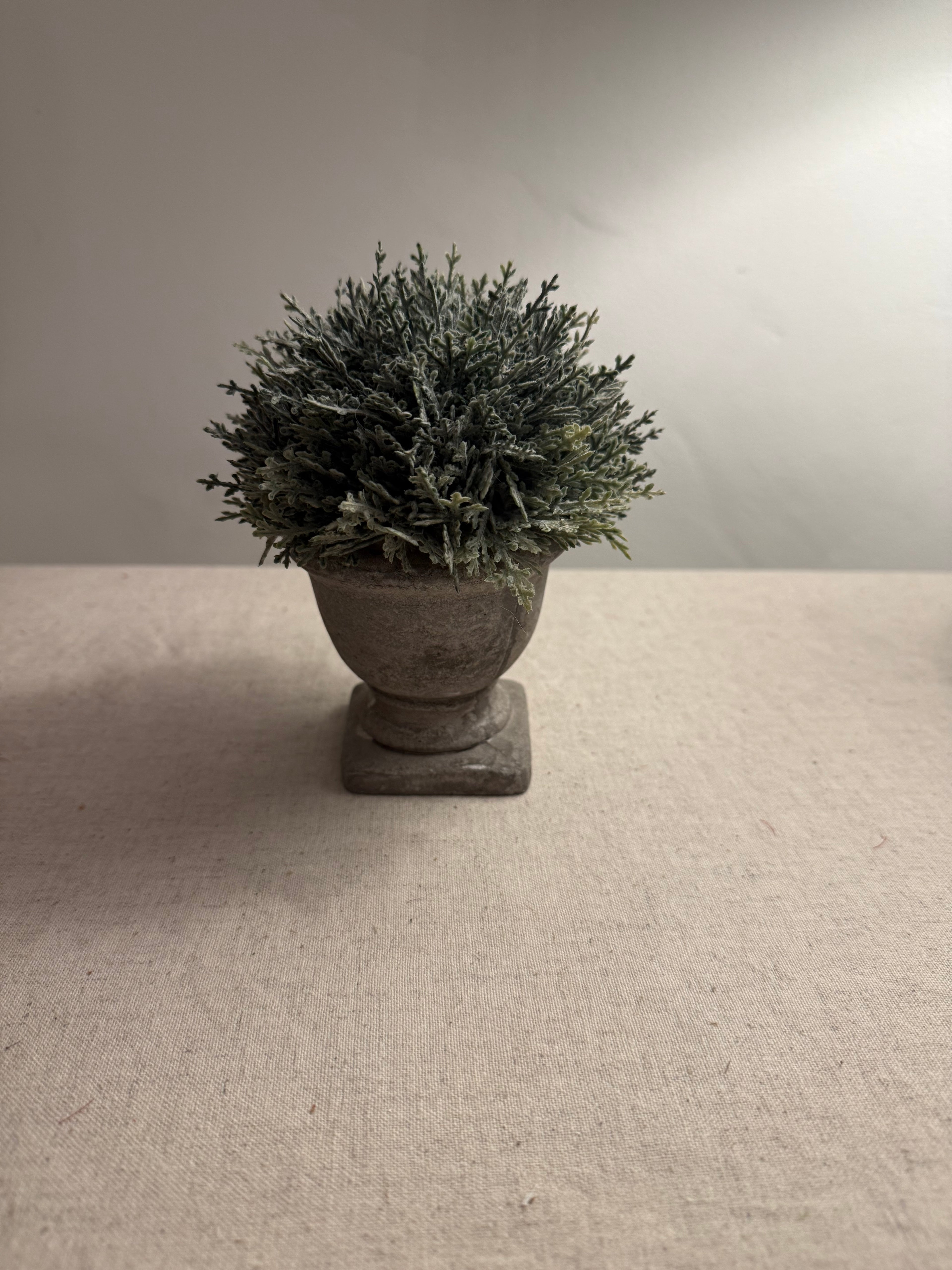 Faux Lavender Topiary in Stone Effect Urn