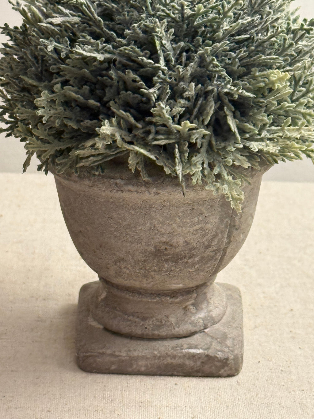 Faux Lavender Topiary in Stone Effect Urn