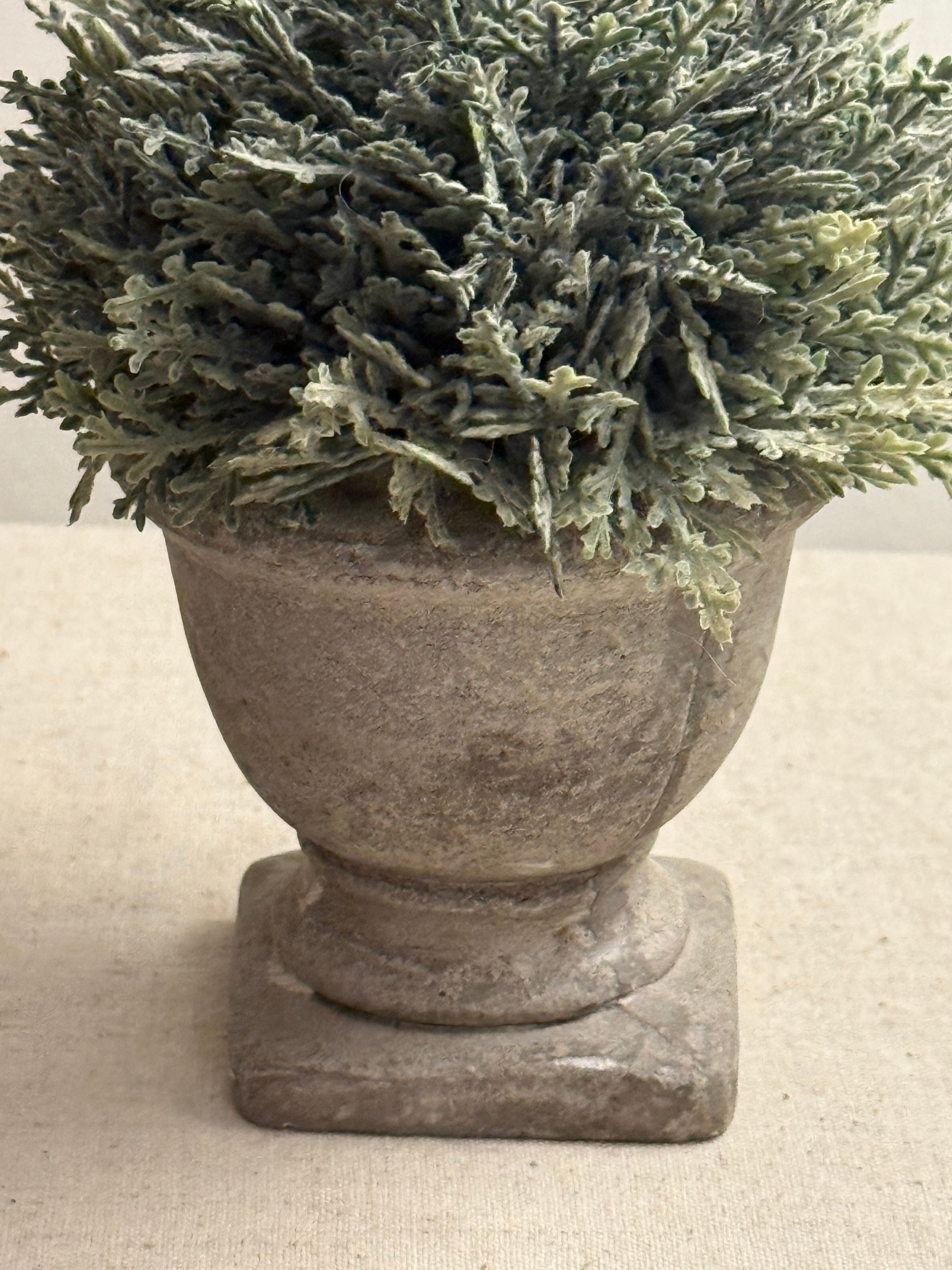 Faux Lavender Topiary in Stone Effect Urn