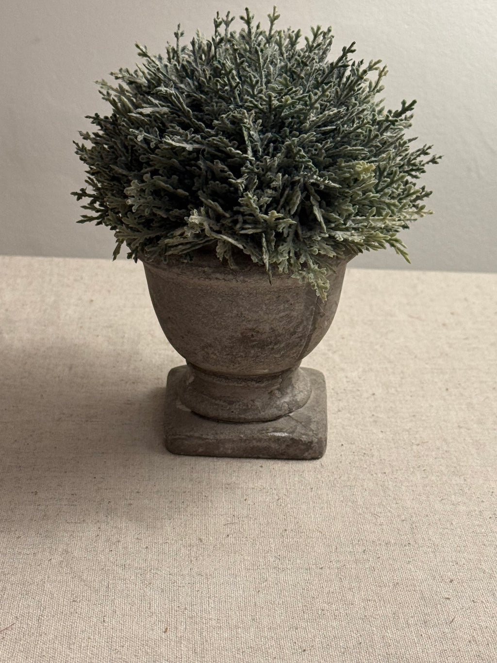 Faux Lavender Topiary in Stone Effect Urn