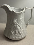 Vintage Portmeirion Parian Ware Cupid Cherub Relief Molded Jug 17cm