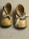 Antique 19thC Oilcloth Doll Shoes Mary Janes | Size 10/H 4.5" Soles